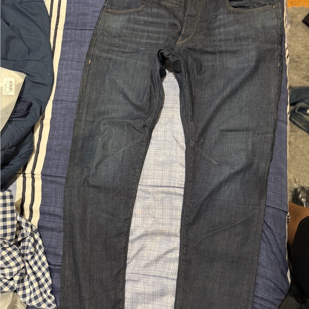 G-Star Men's Dark Blue Slim Straight Jeans